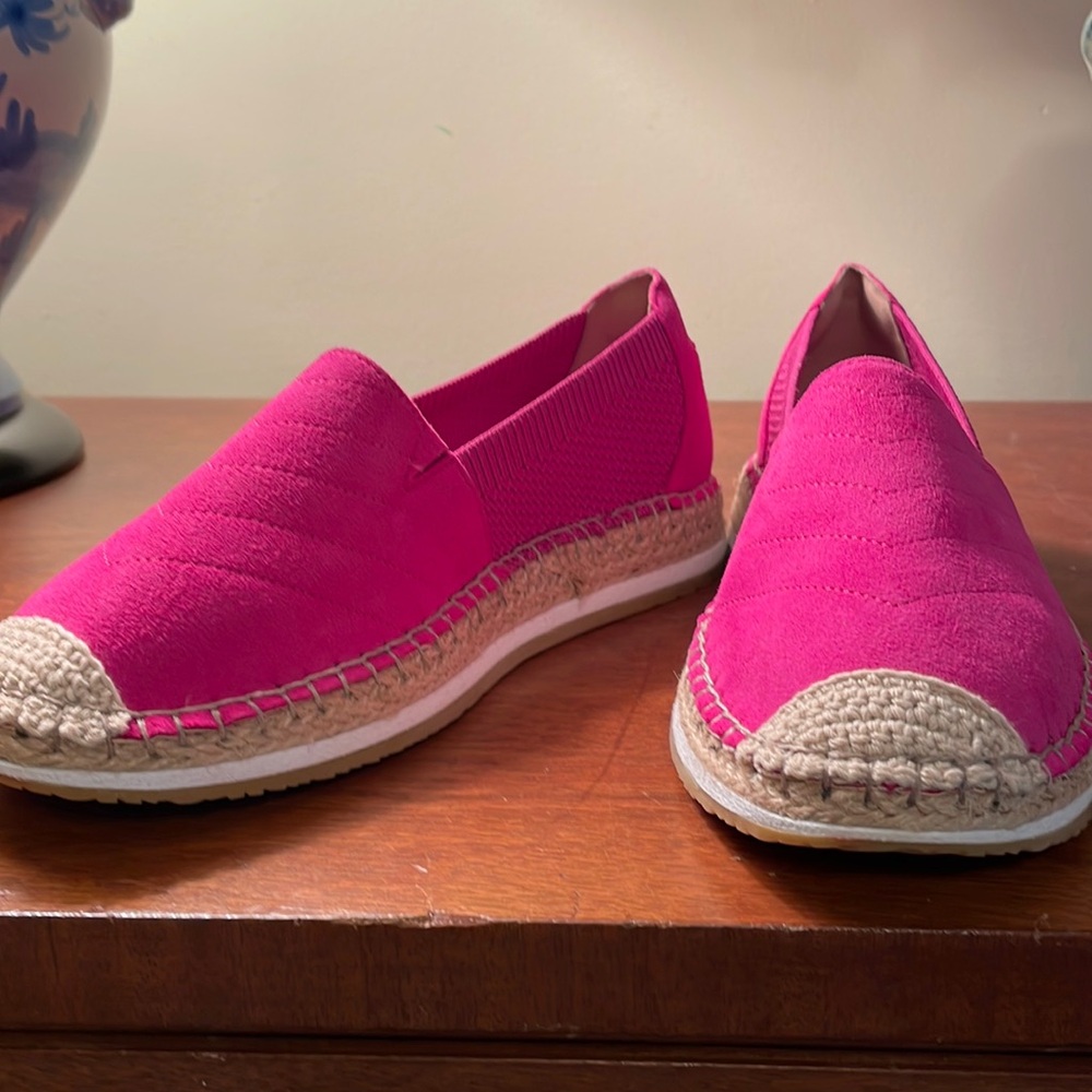 Pink suede Cole Haan espadrilles—never worn